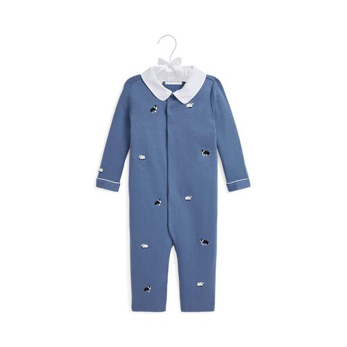 Polo Ralph Lauren Embroidered Organic Cotton Coverall NB-12M